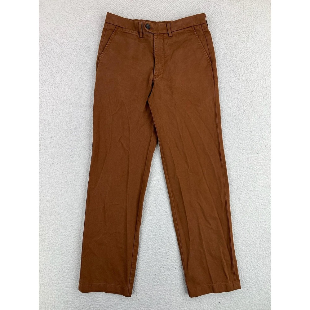 Spier & Mackay Mens 28x29 Brown Slim Fit Cotton Chino Pants Handmade Casual